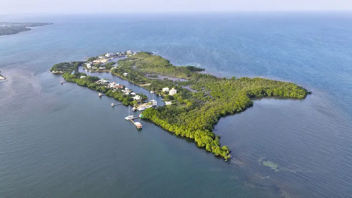 Belize caye seen from above