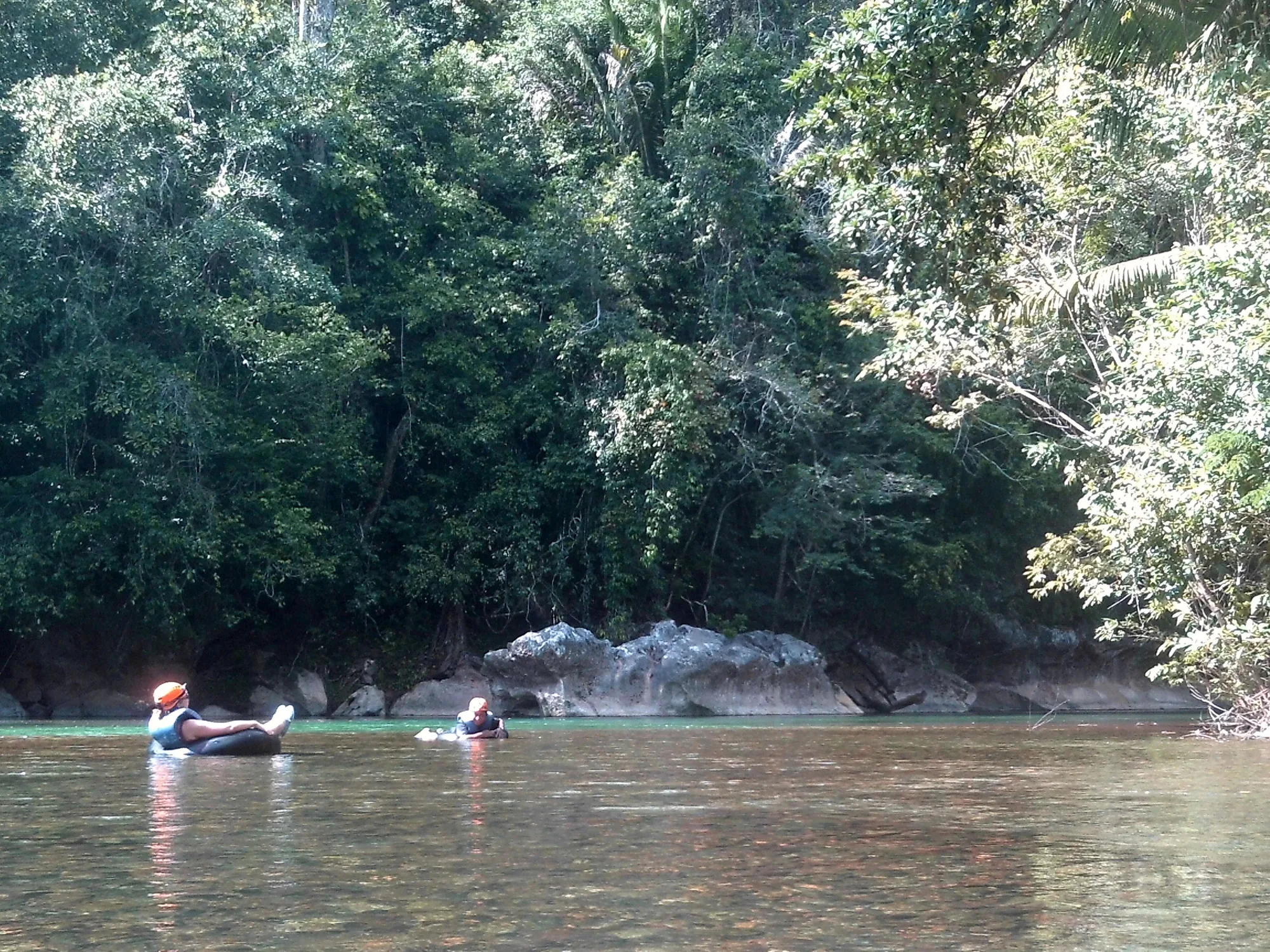 River tubing in Belize