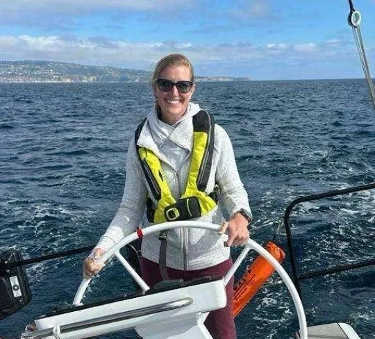 Amanda Haley at the helm